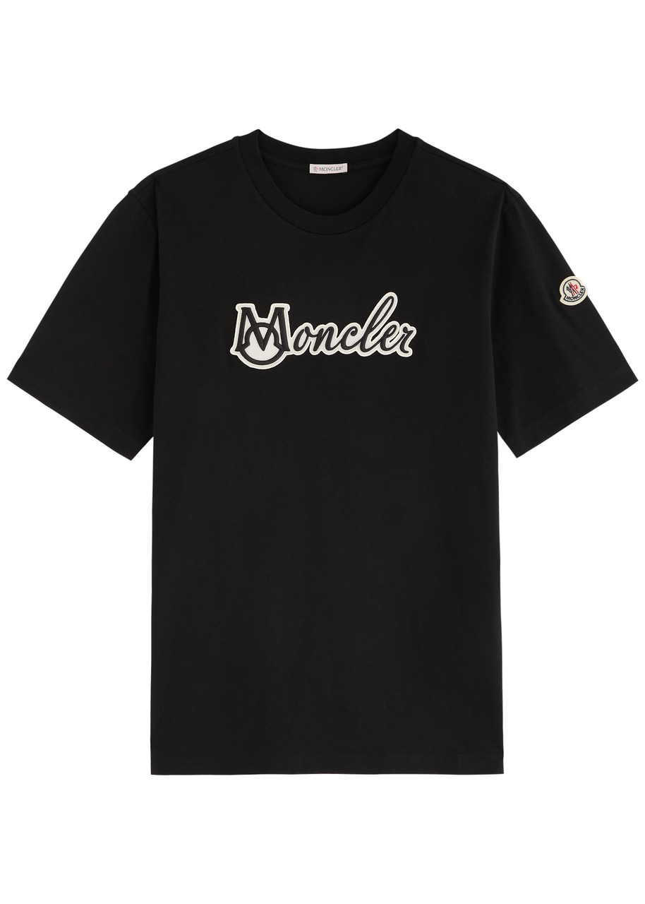 MONCLER Logo-appliqué cotton T-shirt | Harvey Nichols