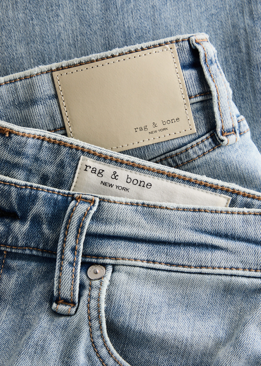 Jean Skinny Rag & Bone Woodford Délavé Ourlet Froncé - Taille 25, état Très Bon