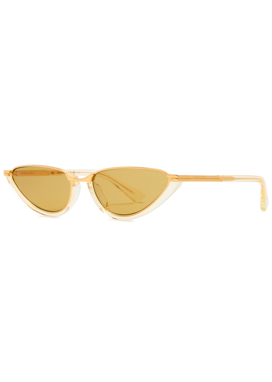 BOTTEGA VENETA Narrow cat-eye sunglasses | Harvey Nichols BOTTEGA VENETA Narrow cat-eye sunglasses | Harvey Nichols