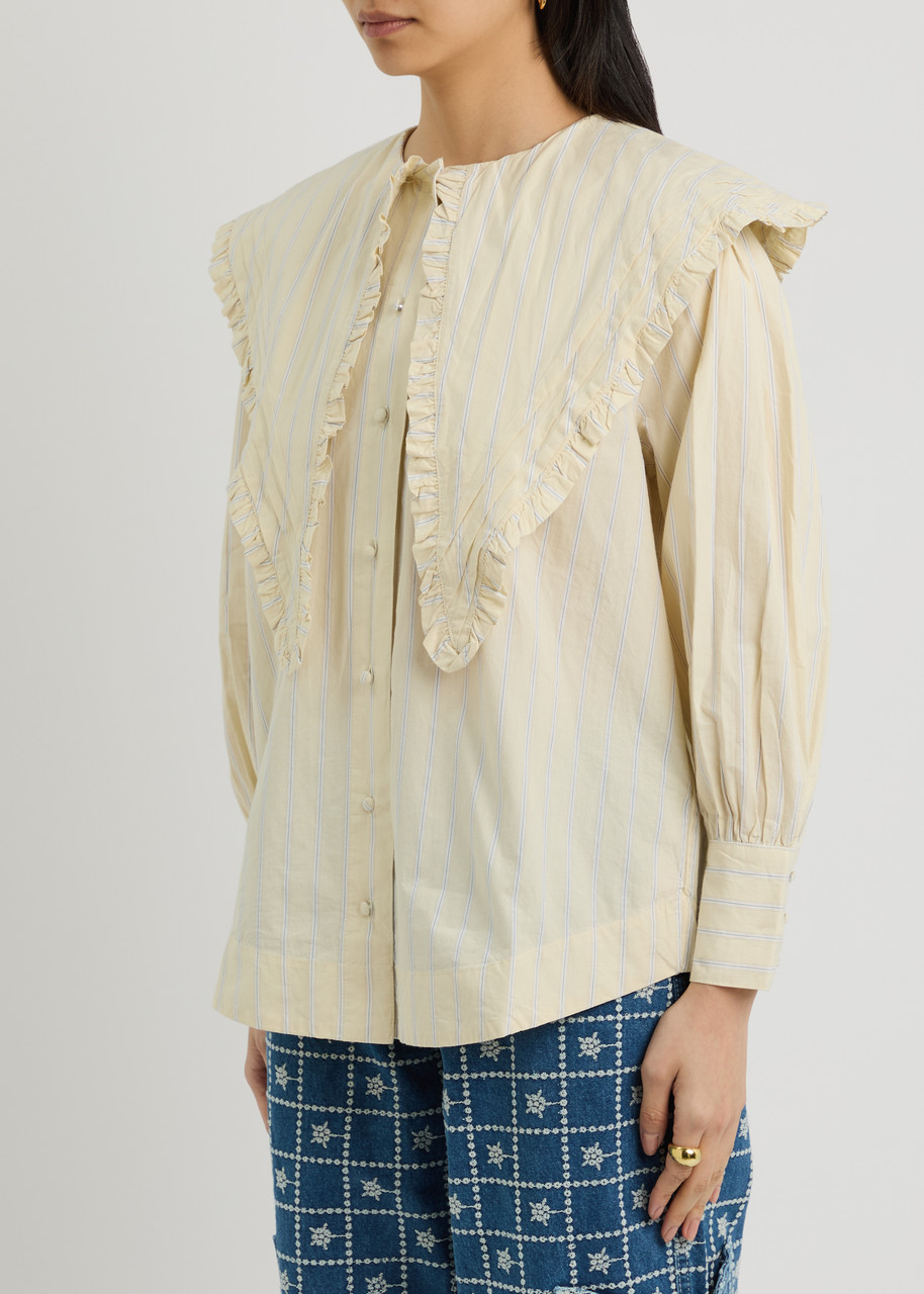 DAMSON MADDER Sandy striped cotton blouse | Harvey Nichols