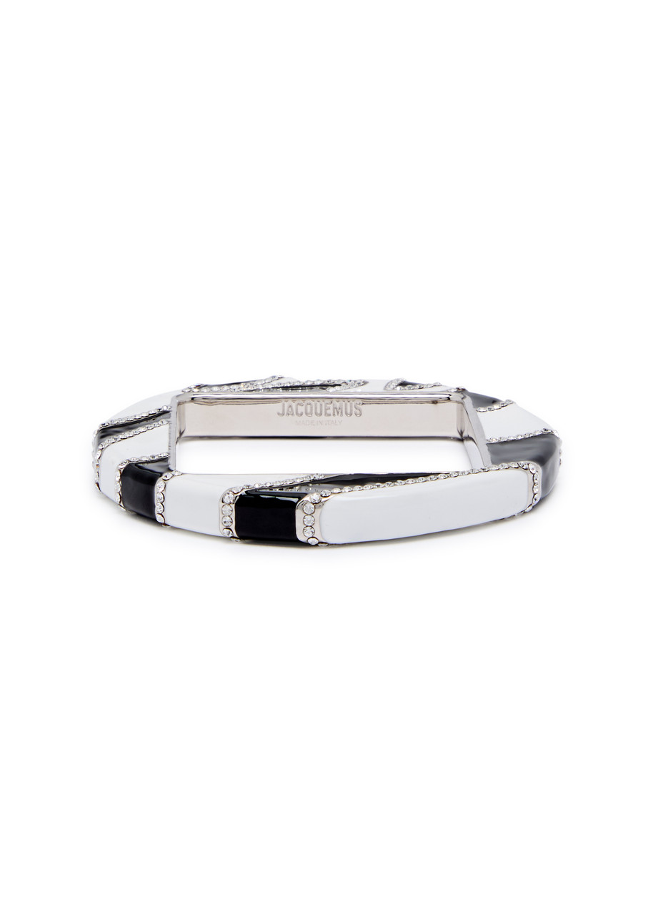 【関税&送料込み】Jacquemus The Zebra Bracelet JACQUEMUS Le Bracelet Rond zebra enamelled bracelet | Harvey