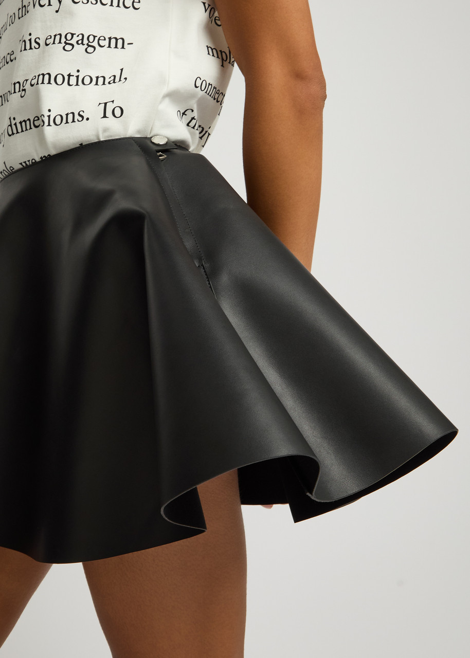 【J W ANDERSON】Circle Leather Skirt Black JW ANDERSON Leather mini circle skirt | Harvey Nichols