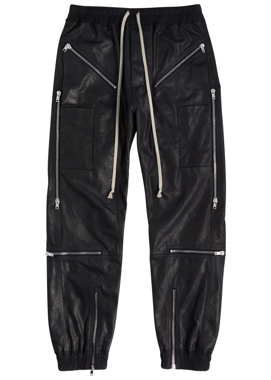 RICK OWENS Headon leather sweatpants | Harvey Nichols