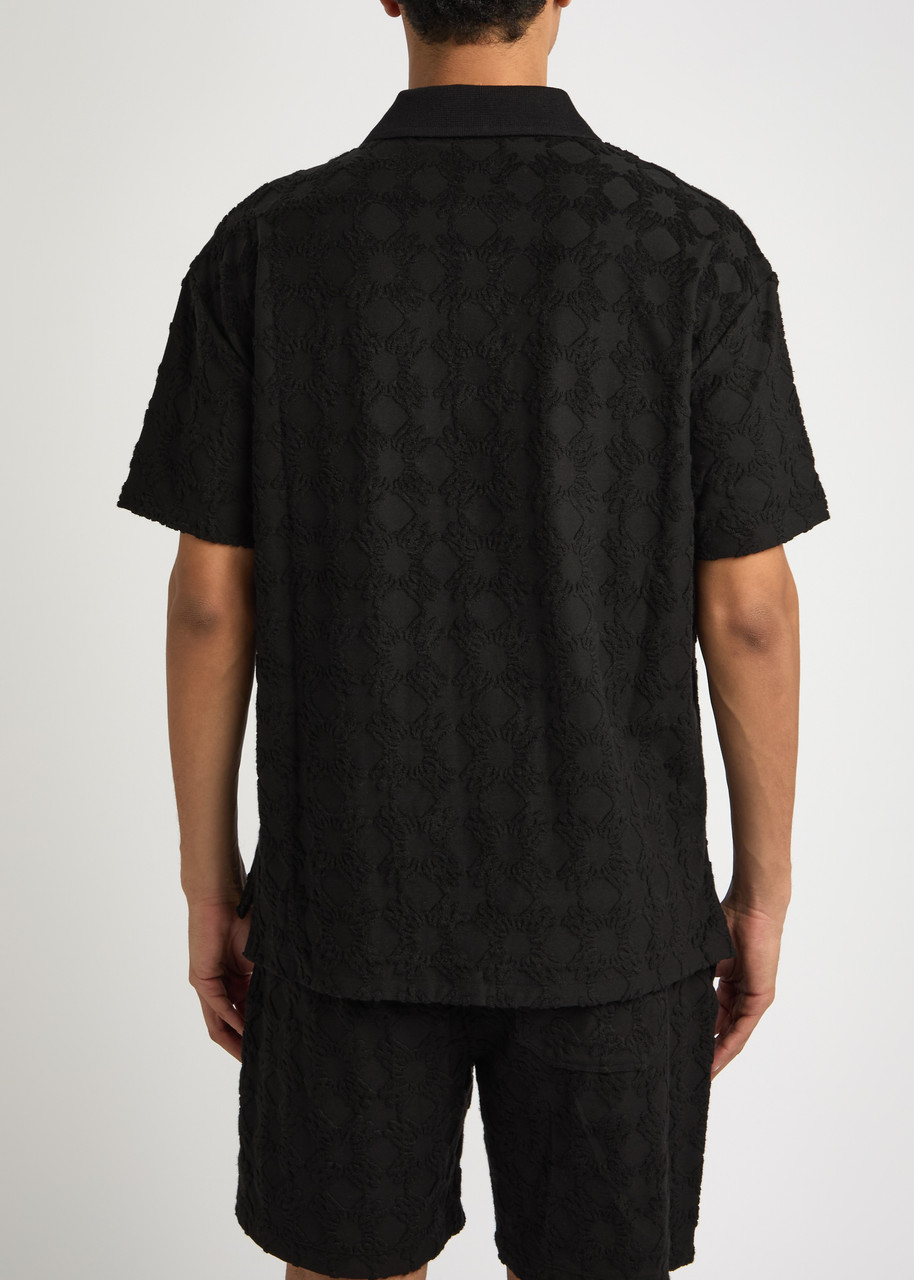 AMIRI MA Quad jacquard cotton-blend polo shirt | Harvey Nichols