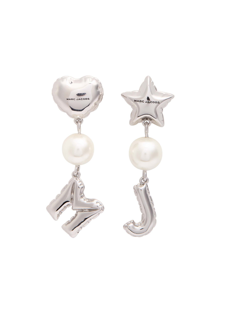 MARC JACOBS シルバー The MJ Balloon ピアス MARC JACOBS MJ Balloon Pearl drop earrings | Harvey Nichols