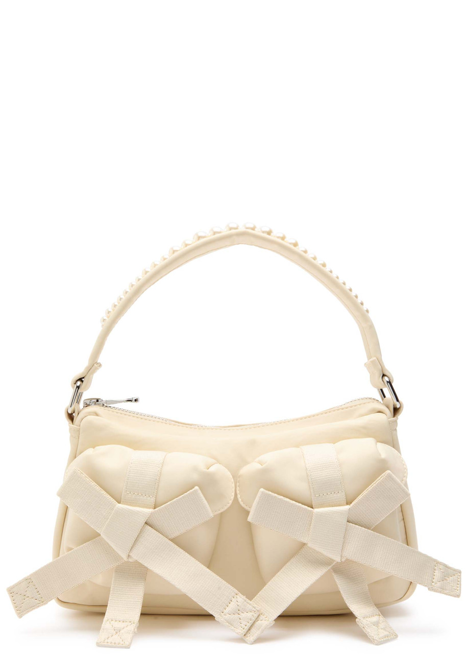 【Simone Rocha】ユーティリティ ボウ パールショルダーバッグ SIMONE ROCHA Utility Bow faux pearl-embellished shell