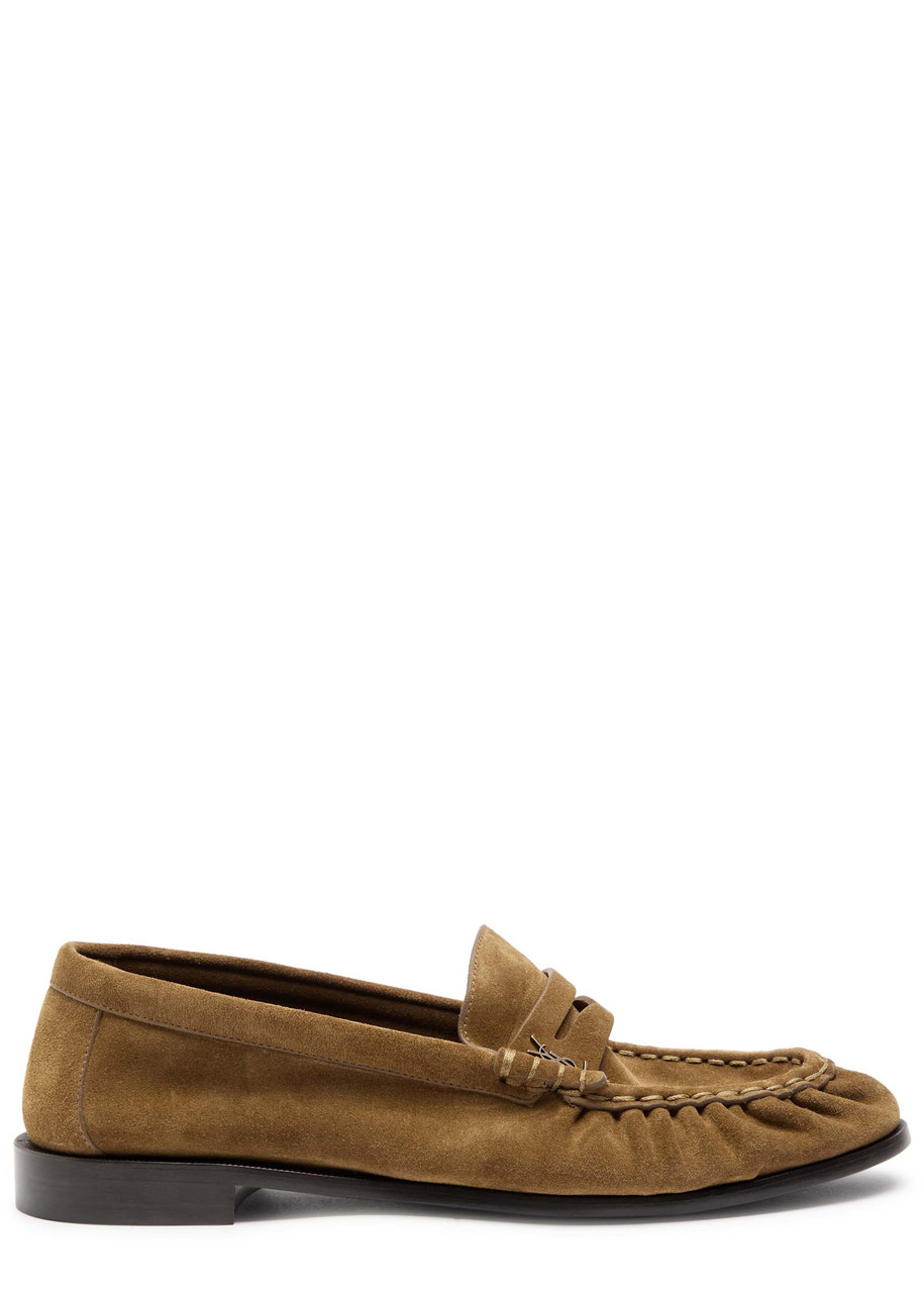 SAINT LAURENT Le Loafer suede loafers | Harvey Nichols