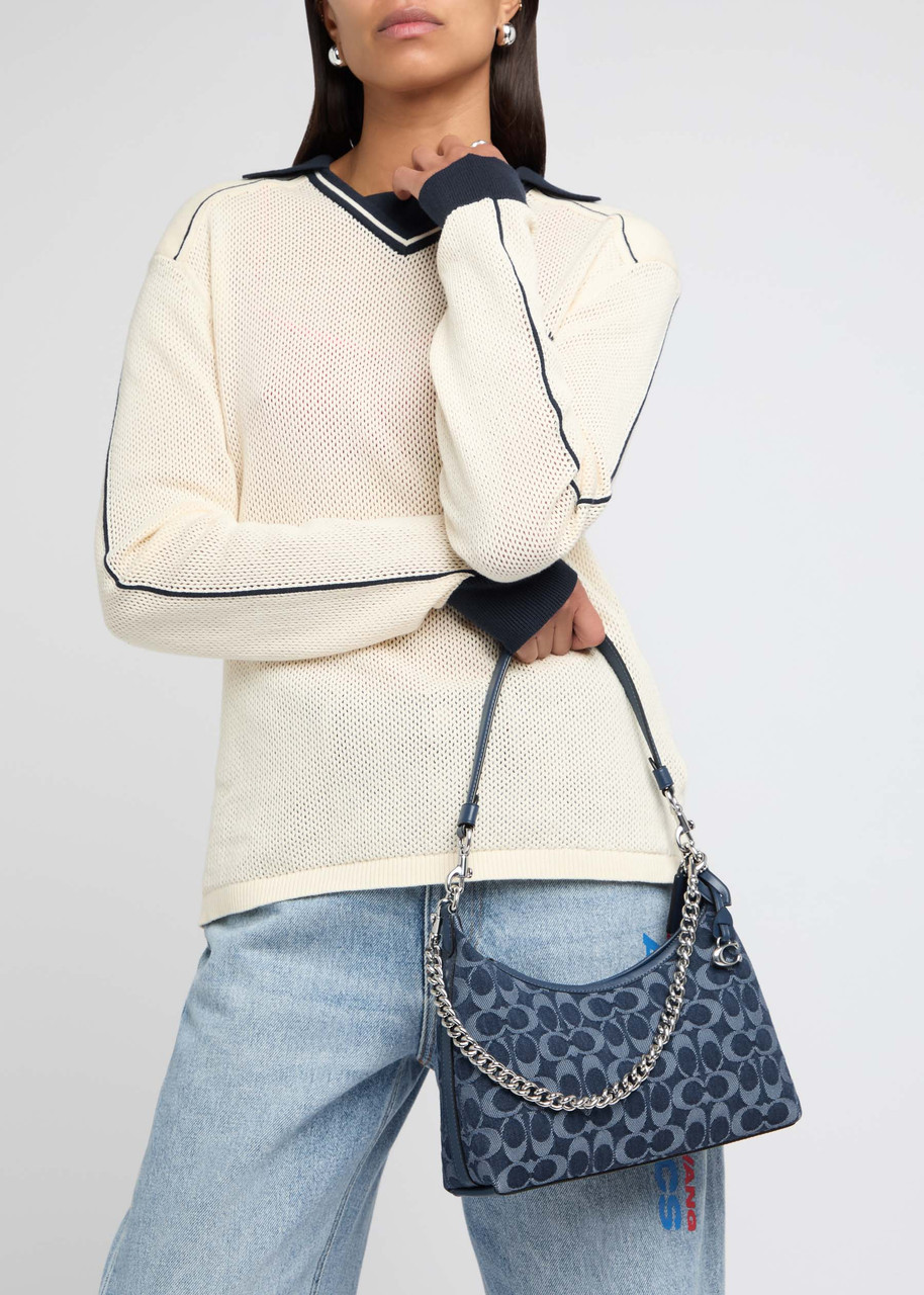 COACH Juliet logo-monogrammed denim shoulder bag | Harvey Nichols
