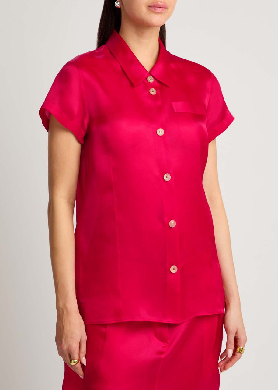 KHAITE Keefe semi-sheer silk shirt | Harvey Nichols KHAITE Keefe semi-sheer silk shirt | Harvey Nichols