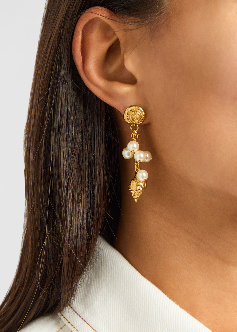 CHLOE The Chloé Shells asymmetric drop earrings | Harvey Nichols CHLOE The Chloé Shells asymmetric drop earrings | Harvey Nichols