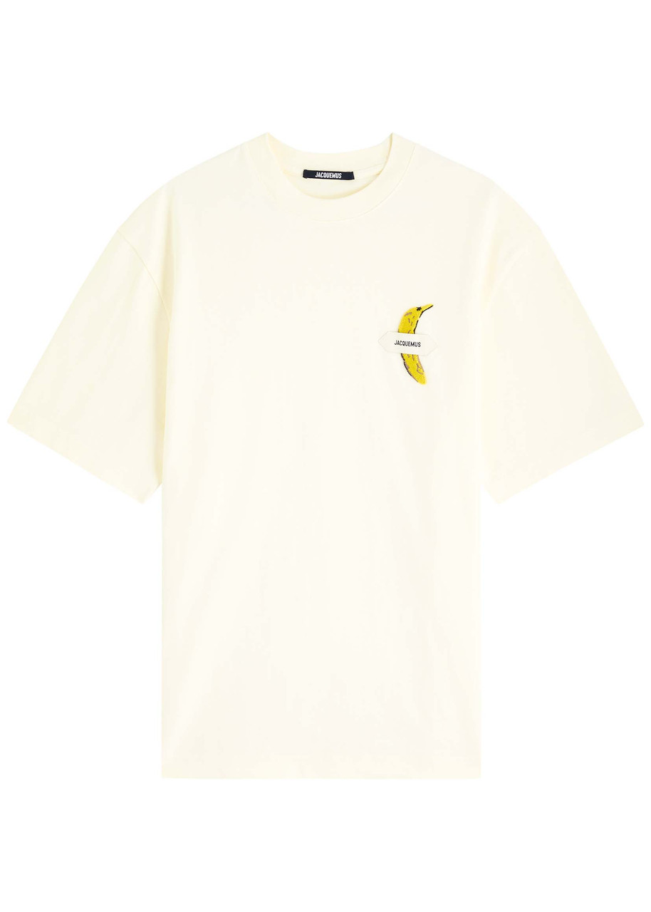 【Jacquemus】 LeTシャツ BananaコットンジャージTシャツ JACQUEMUS Le T-shirt Banane embroidered cotton T-shirt