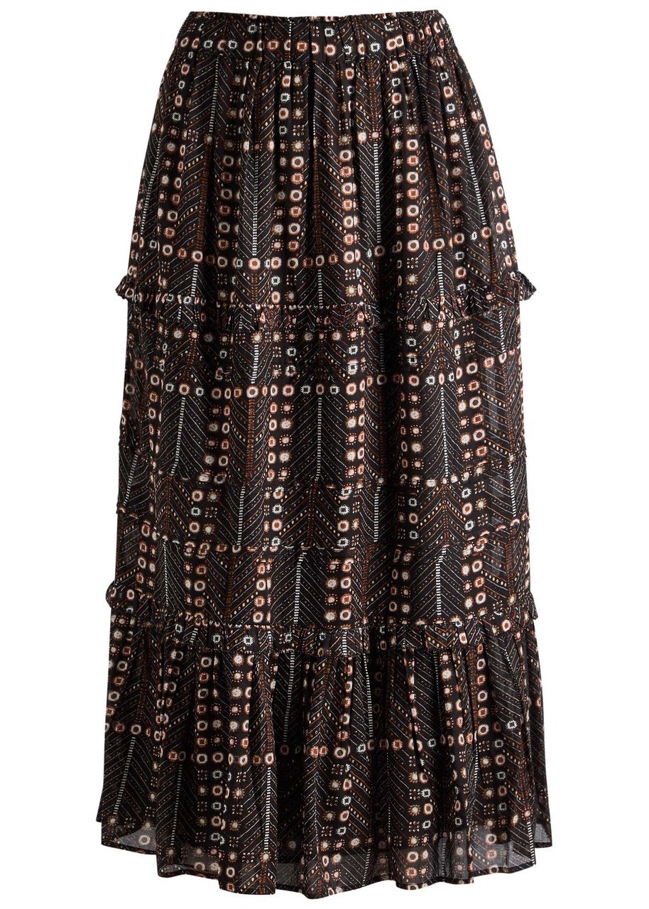 ISABEL MARANT ÉTOILE Diya printed cotton midi skirt | Harvey Nichols