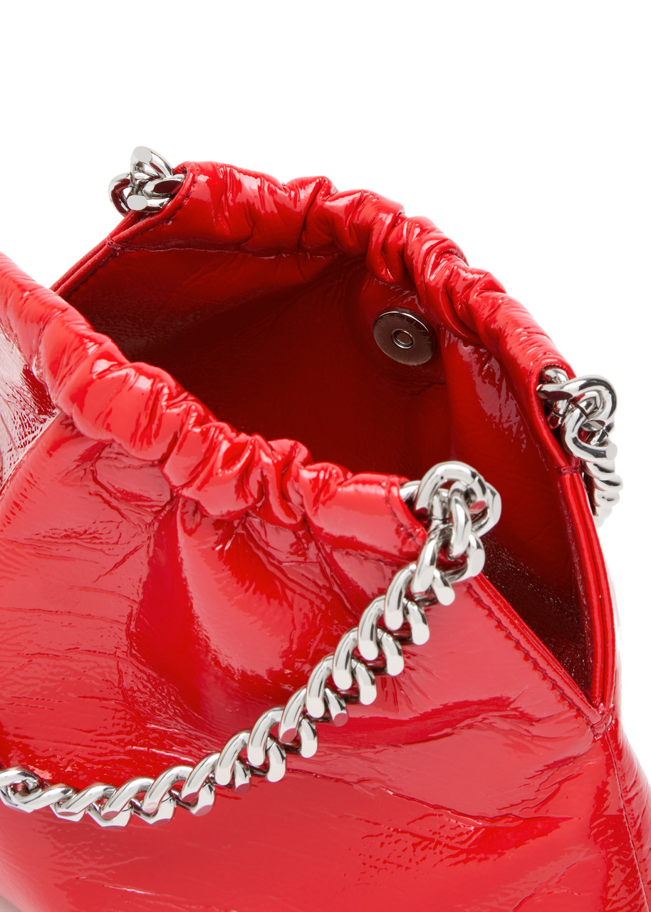 STELLA MCCARTNEY Falabella drawstring faux patent leather cross