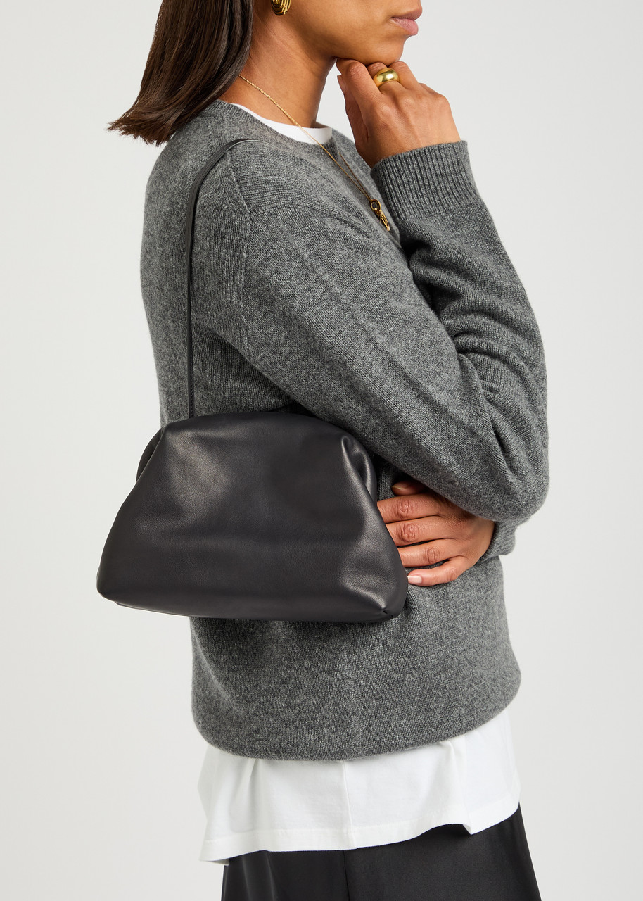 THE ROW Mira leather clutch | Harvey Nichols