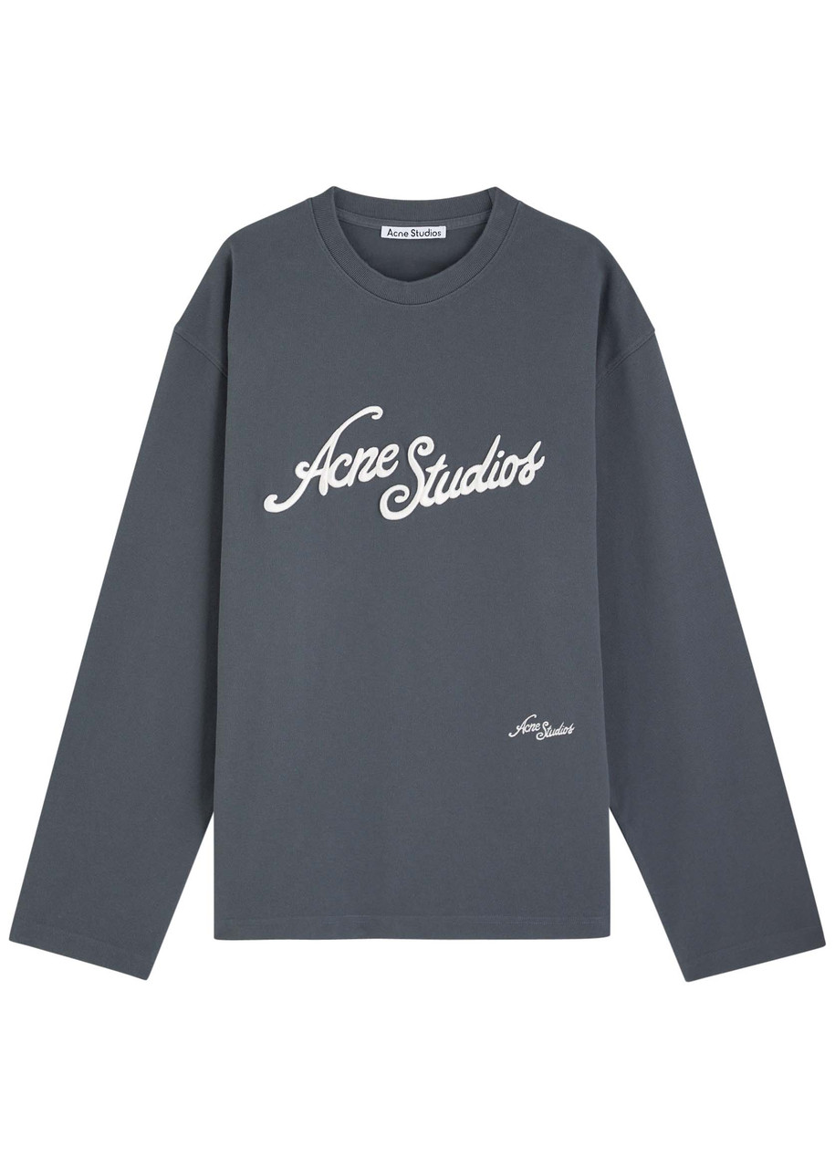 ACNE STUDIOS Logo-appliqué cotton piqué T-shirt | Harvey Nichols