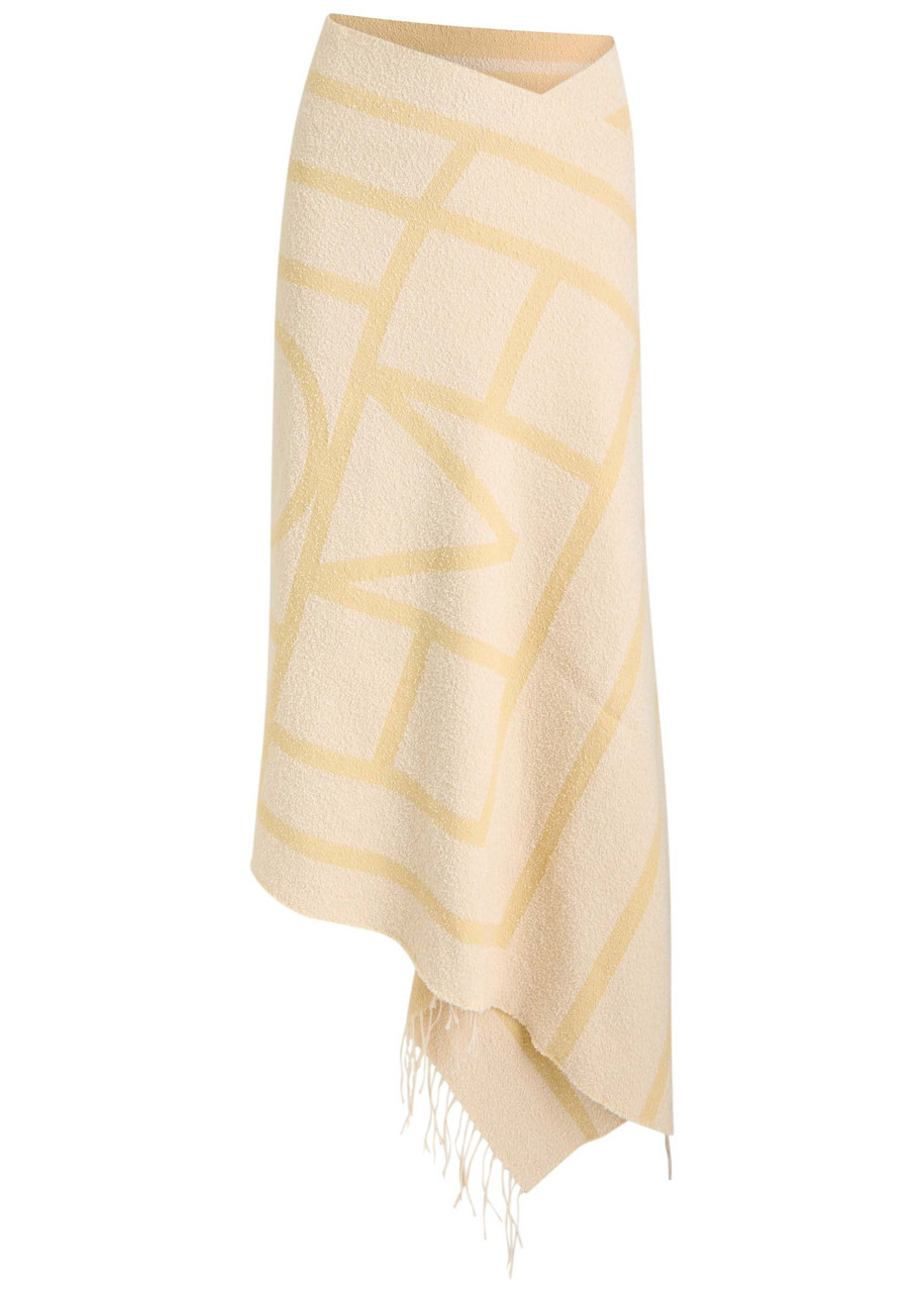 TOTEME｜ (Monogram jacquard Sarong (252-WSC0102-FB0404 2 Toteme Monogram Jacquard Sarong Coverup - Bergdorf Goodman