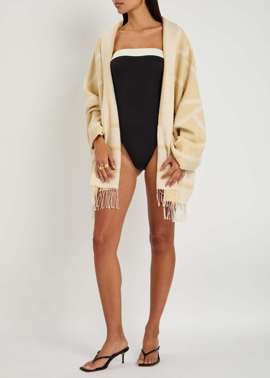 TOTEME Monogram-jacquard cotton-blend sarong | Harvey Nichols