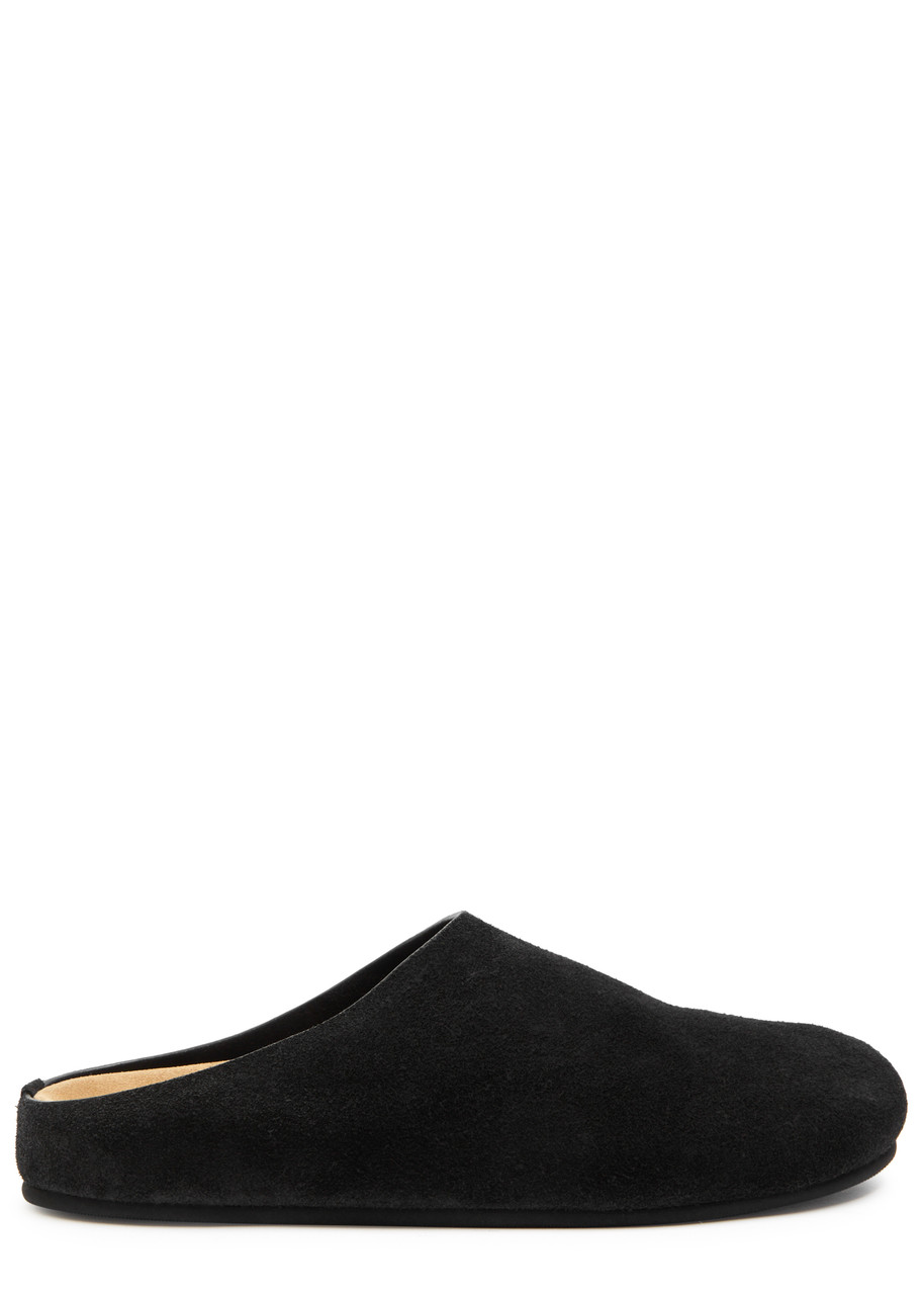 THE ROW Hugo suede mules | Harvey Nichols