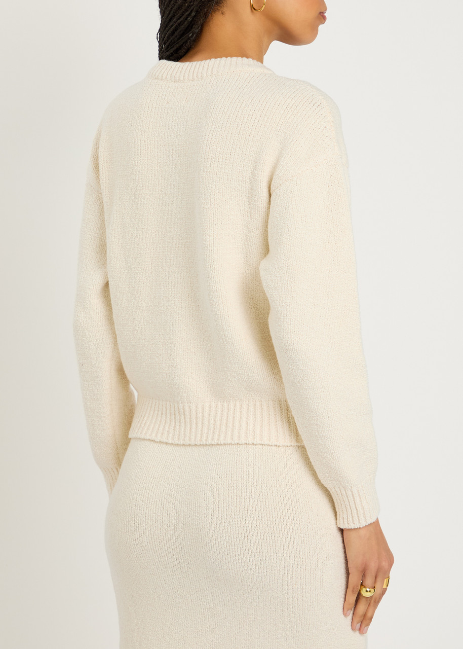 NAME IT NBFKIMMIE LS Knit Card Maglione Cardigan, Peyote Melange, 74 neonata