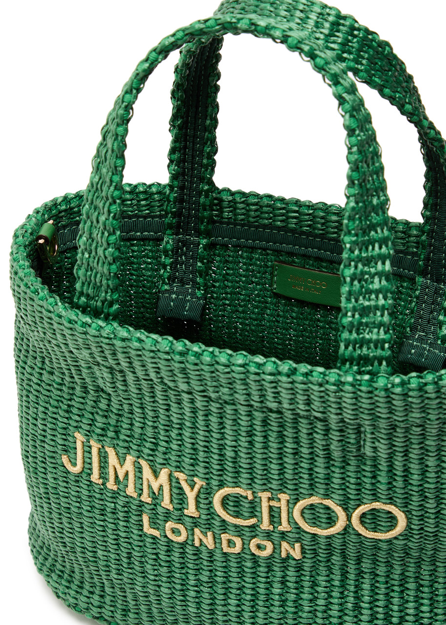 JIMMY CHOO Beach mini raffia tote | Harvey Nichols