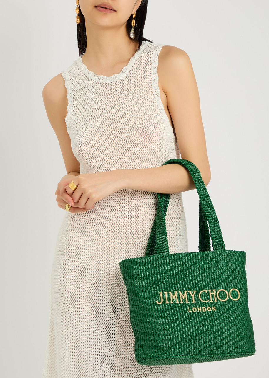 JIMMY CHOO Beach medium raffia tote | Harvey Nichols