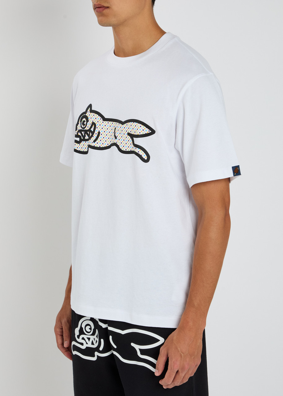 ★ICECREAM★ ホワイト Polka Dot Running Dog Tシャツ ICE CREAM Polka Dot Running Dog printed cotton T-shirt
