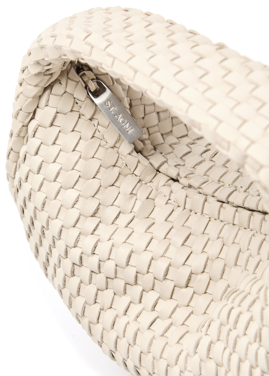 ST. AGNI Latice Weave Mini Bon Bon leather shoulder bag | Harvey