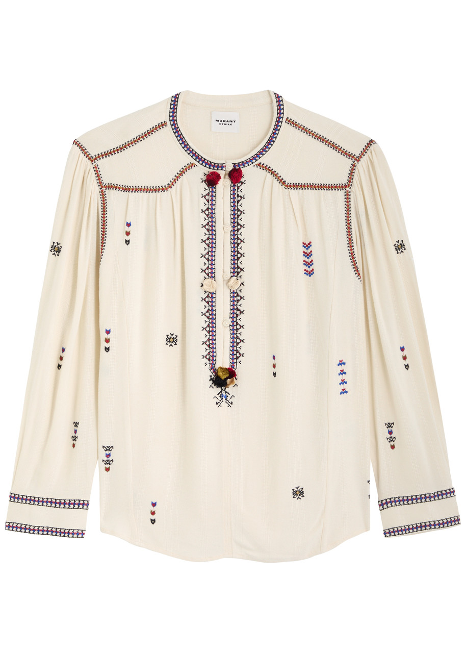 ISABEL MARANT ÉTOILE Pelson embroidered woven blouse | Harvey Nichols