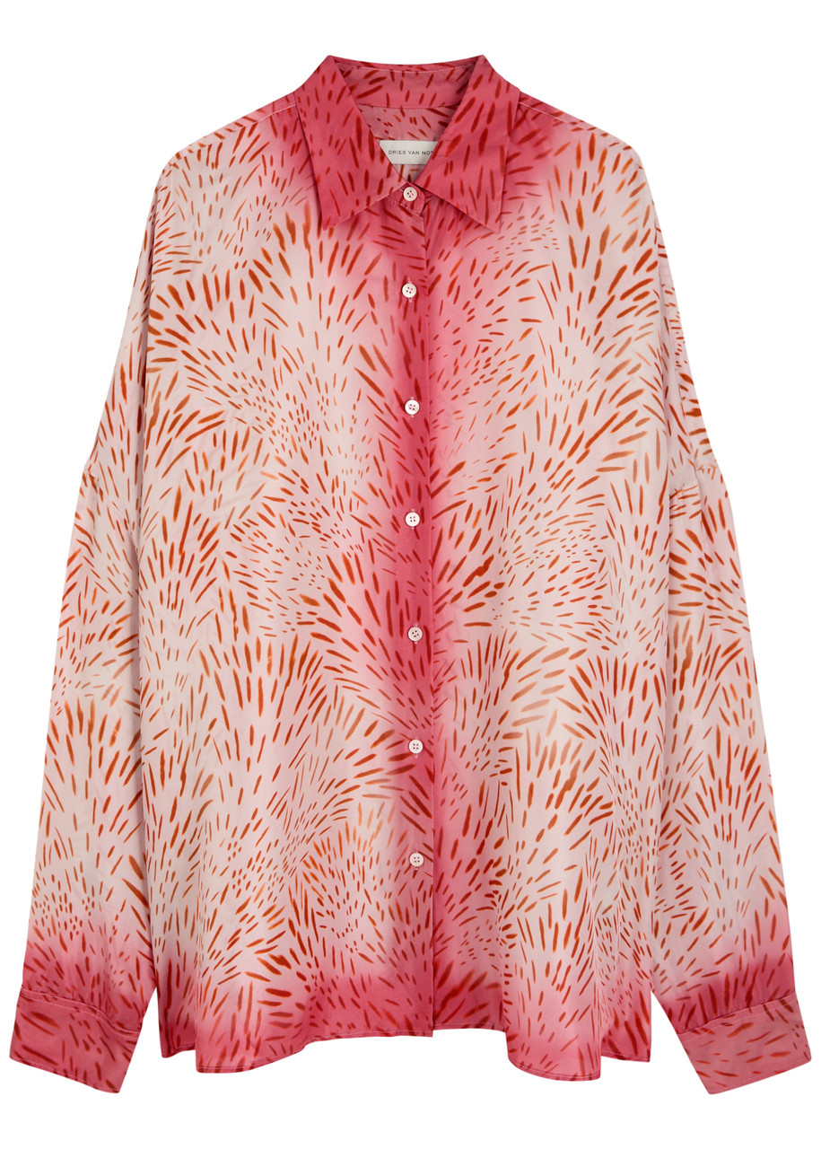DRIES VAN NOTEN Casia printed silk shirt | Harvey Nichols