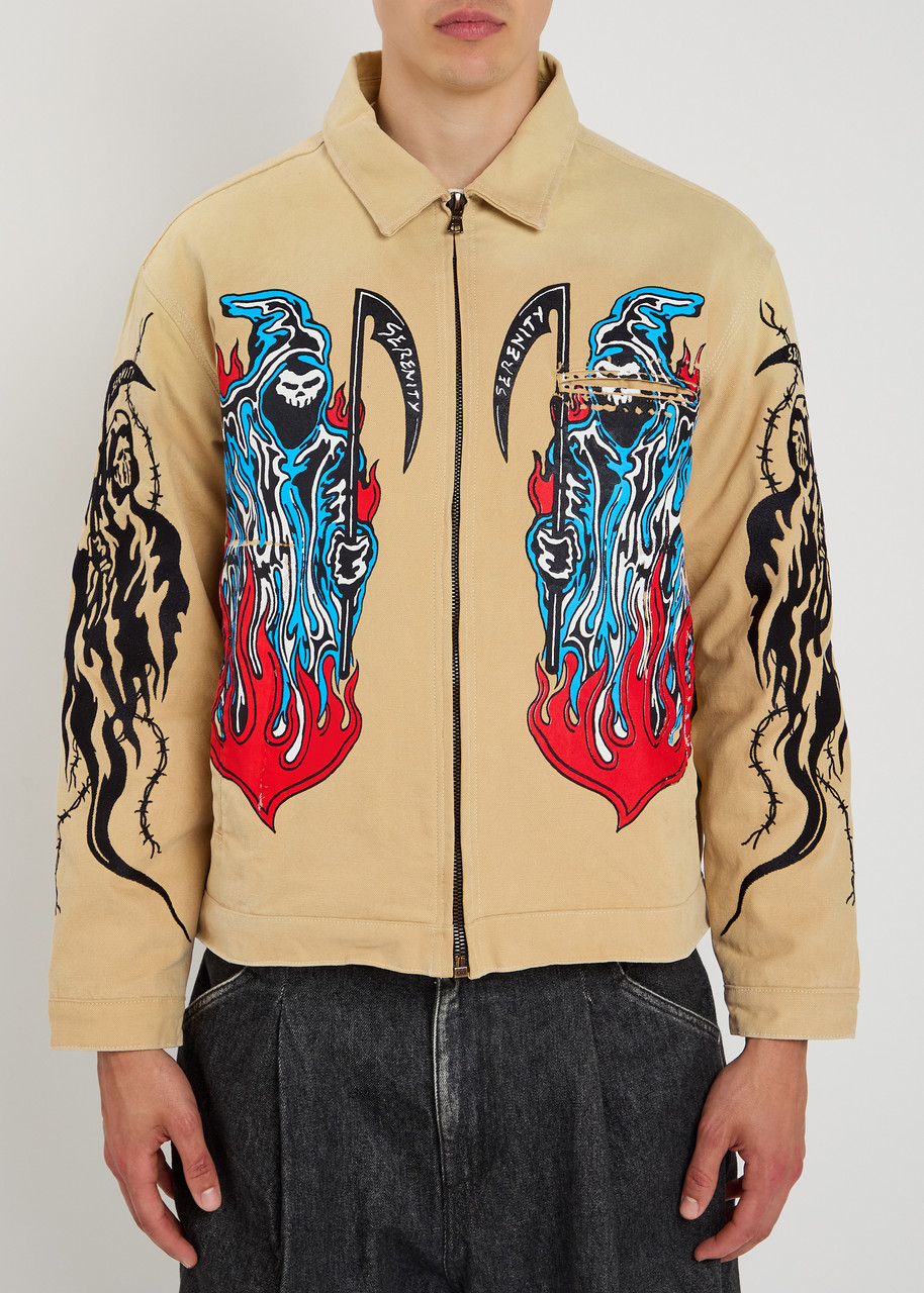 WARREN LOTAS Garage Printed Work canvas jacket | Harvey Nichols