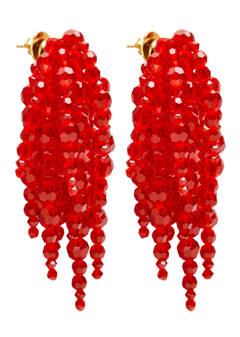 SIMONE ROCHA Cascading Chandelier beaded drop earrings Harvey