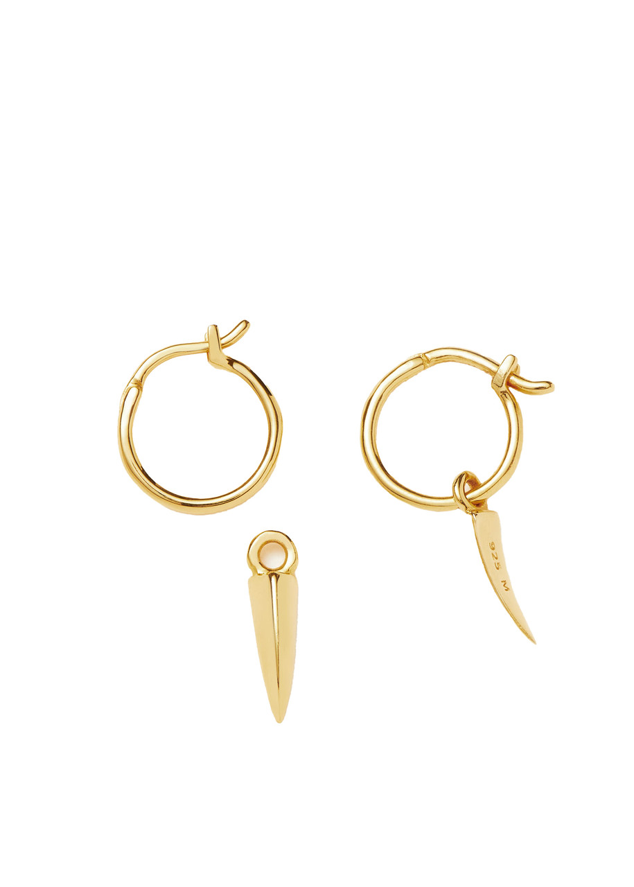 【MISSOMA】18Kゴールドヴェルメイユ ミニ claw フープピアス MISSOMA Mini Claw Charm Hoop Earrings in 18ct Gold Vermeil