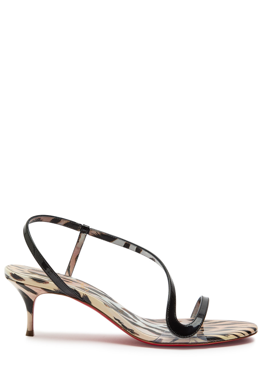 CHRISTIAN LOUBOUTIN Rosalie 55 cheetah-print patent leather