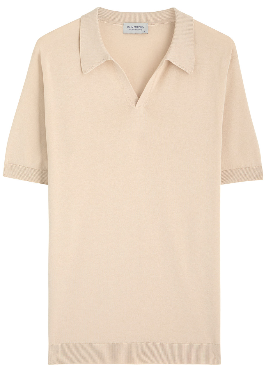 JOHN SMEDLEY Noah wool polo shirt Harvey Nichols