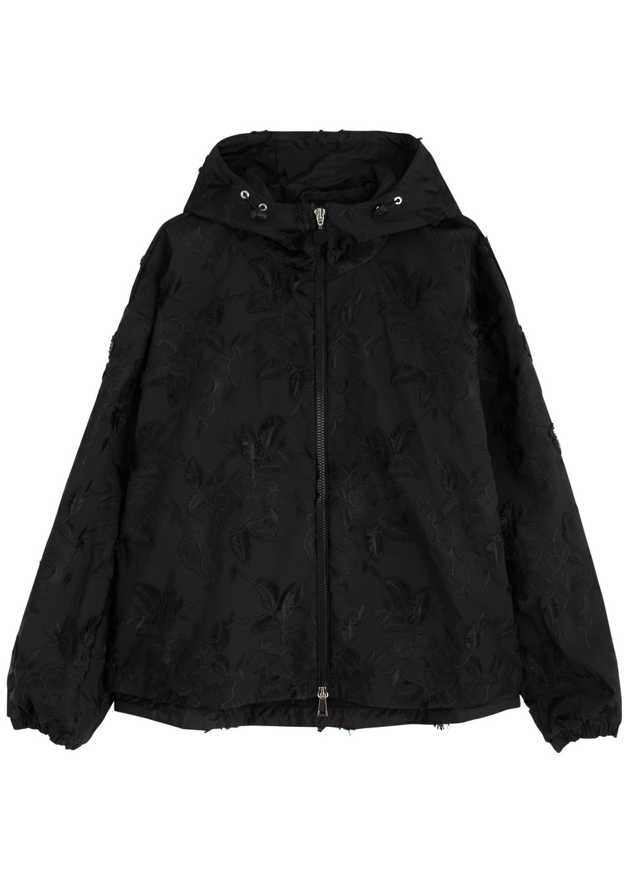 ☆MONCLER☆ フローラル刺繍フード付きジャケット・Charmeil♪ MONCLER Charmeil floral-jacquard shell jacket | Harvey Nichols