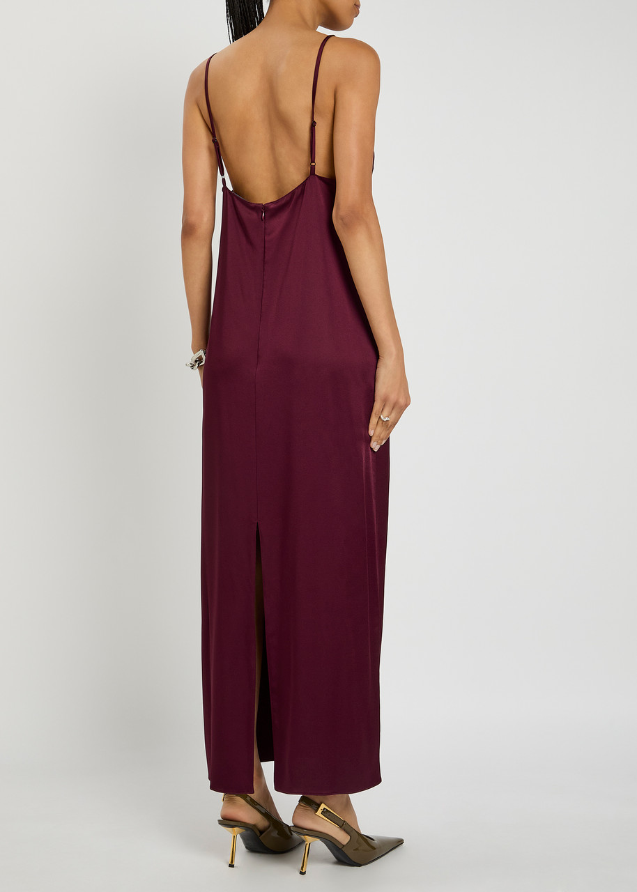 princess polly baby blue dress Stella McCartney Burgundy Cotton One-Shoulder Mini Dress Size 40 IT