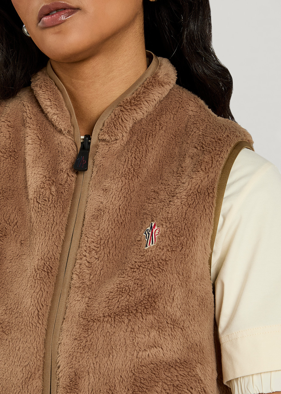 MONCLER Reversible shell and shearling gilet | Harvey Nichols