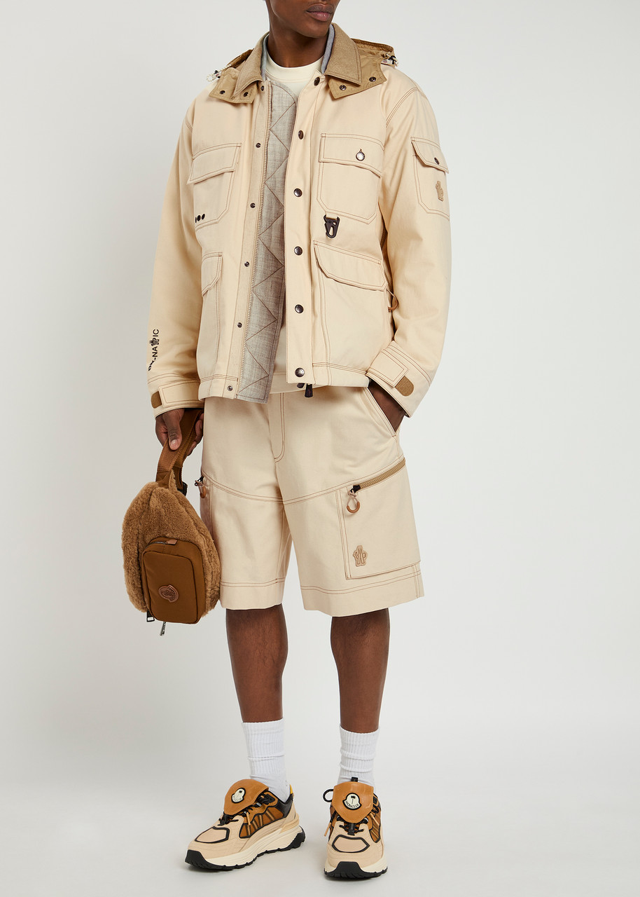 【送料&関税込】Moncler Grenoble Beige Polyester Shorts MONCLER GRENOBLE Canvas cargo shorts | Harvey Nichols