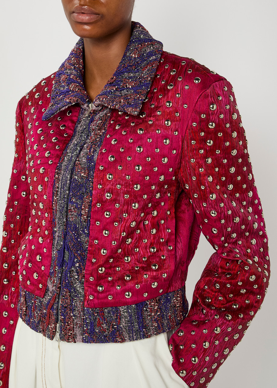 DRIES VAN NOTEN Vurano HF1544 stud-embellished woven jacket