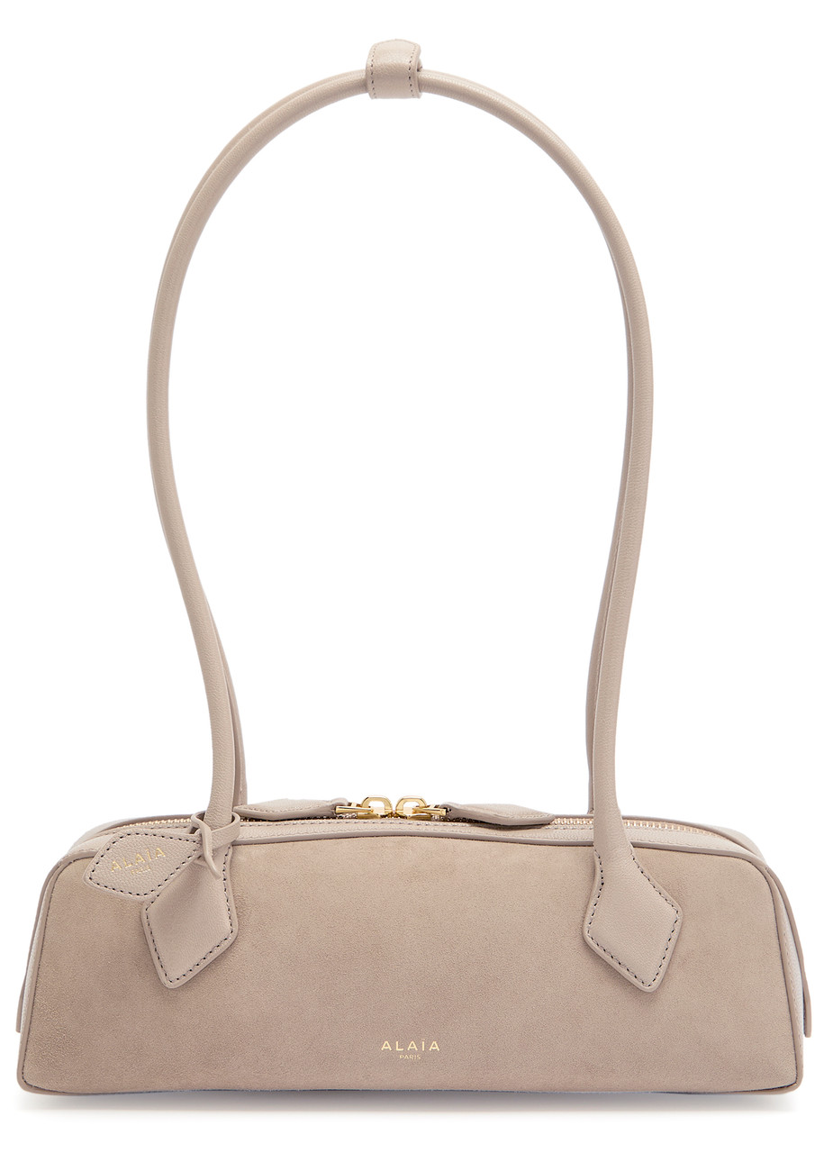 ALAÏA Le Teckel small suede shoulder bag | Harvey Nichols