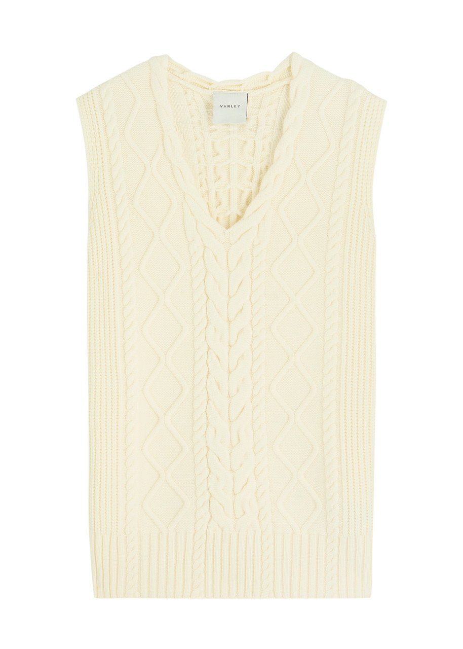 VARLEY Kay cable-knit vest | Harvey Nichols