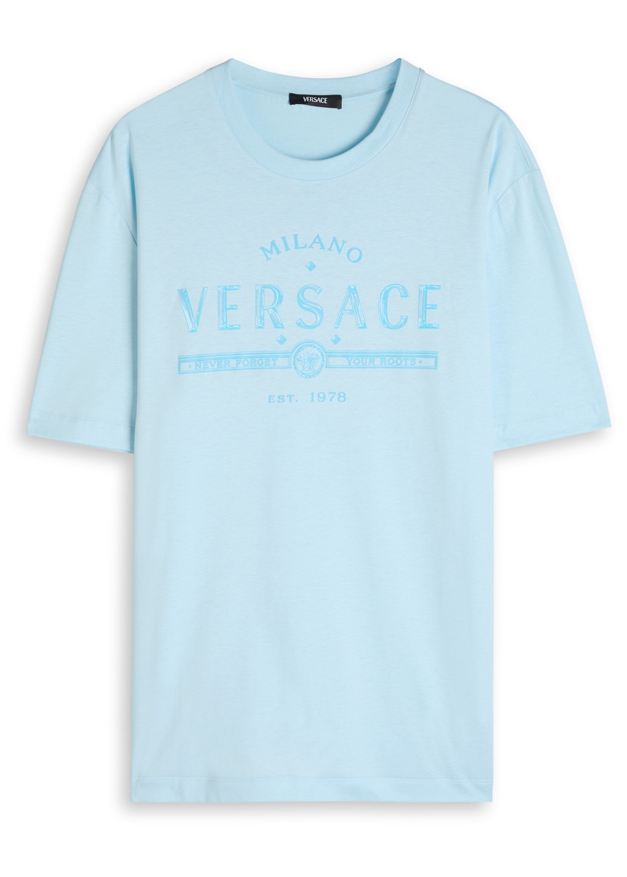 VERSACE Logo-printed cotton T-shirt | Harvey Nichols