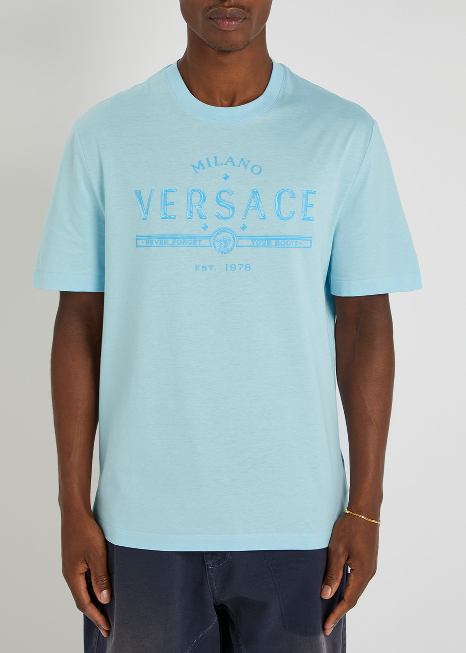 VERSACE Logo-printed cotton T-shirt | Harvey Nichols