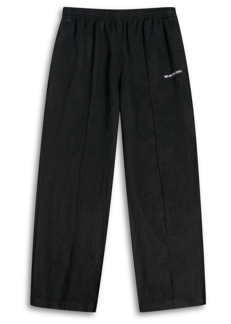 MKI MIYUKI ZOKU Logo wide-leg linen trousers | Harvey Nichols