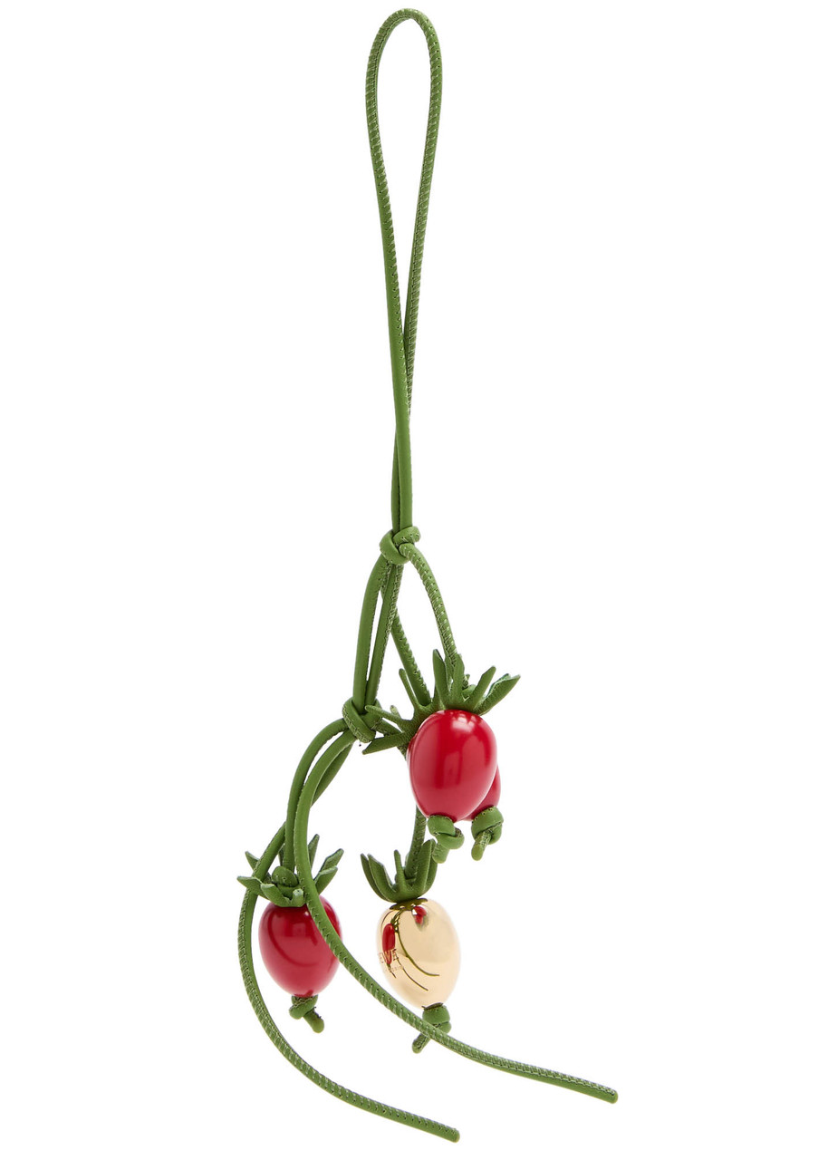 LOEWE X Paula's Ibiza tomato branch leather bag charm LOEWE X Paula's Ibiza tomato branch leather bag charm