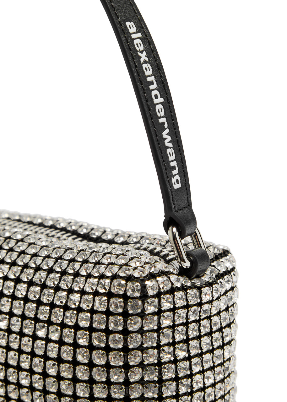 ALEXANDER WANG Heirness crystal-embellished mesh top handle bag