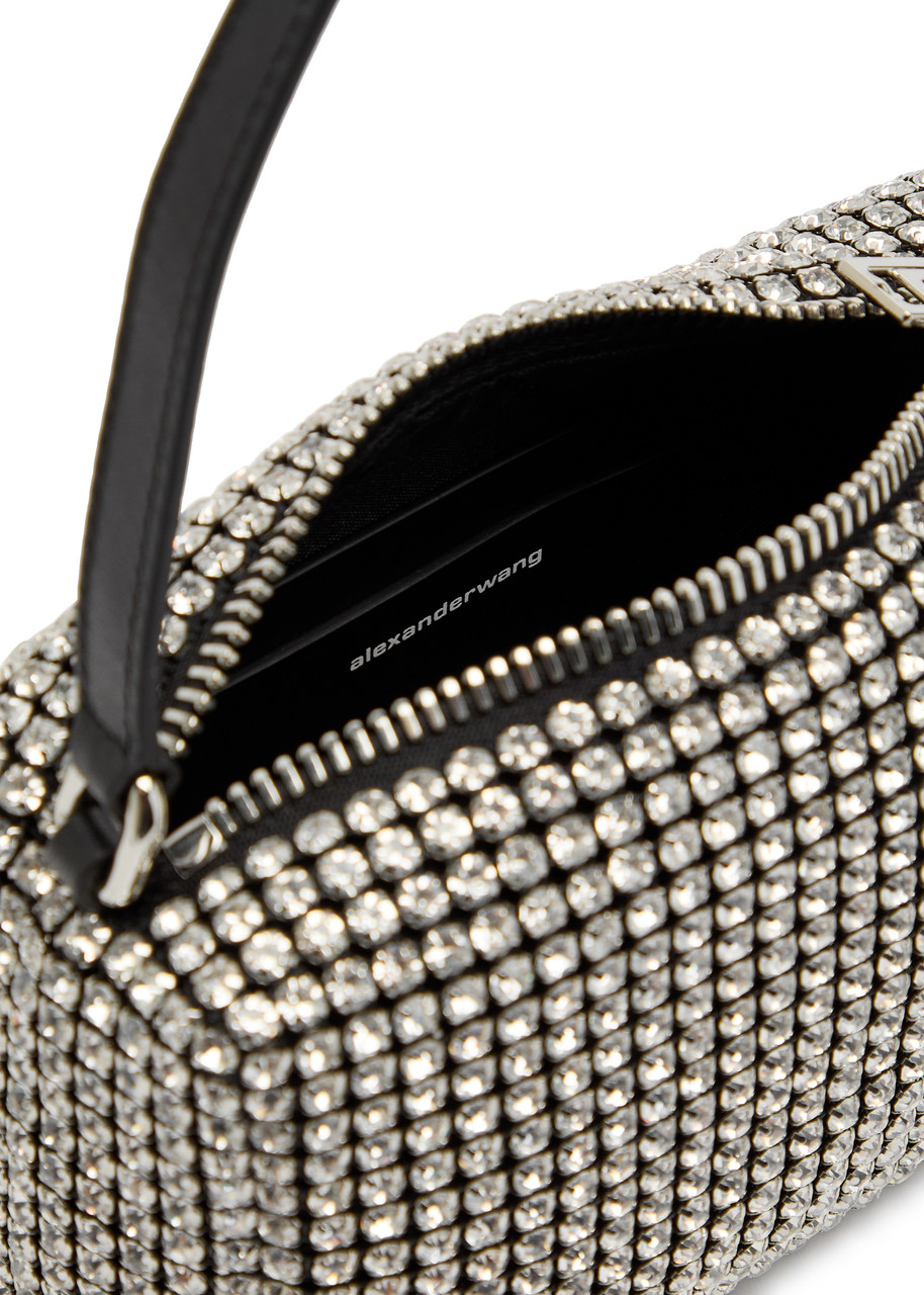 ALEXANDER WANG Heirness crystal-embellished mesh top handle bag