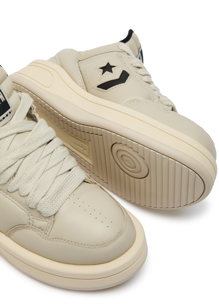 RICK OWENS X Converse Drkshdw padded leather sneakers | Harvey Nichols