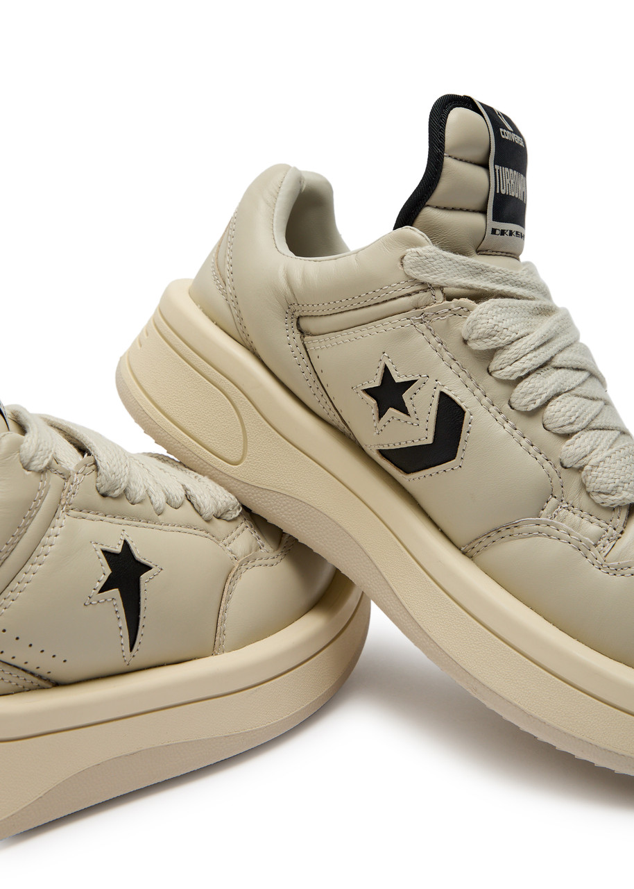 Rick Owens DRKSHDW×CONVERSE スニーカー 人気モデル RICK OWENS X Converse Drkshdw padded leather sneakers | Harvey Nichols