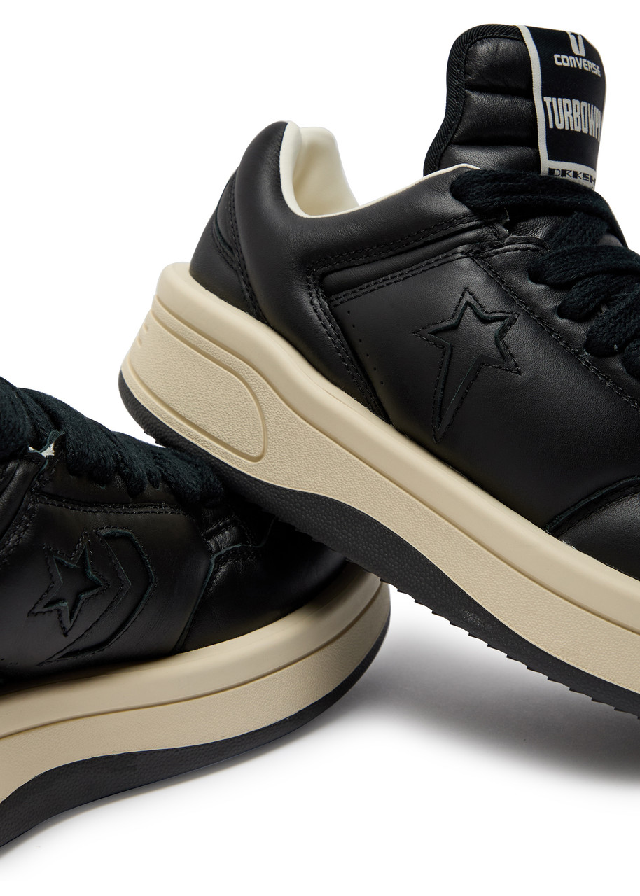 RICK OWENS X Converse Drkshdw padded leather sneakers | Harvey Nichols